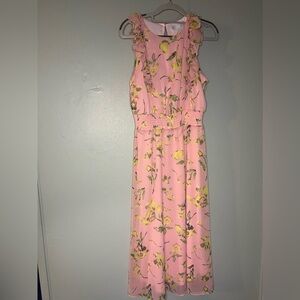 Adyson Parker pink floral sleeveless midi dress‎